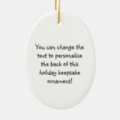 Bébé blanc 1er ornement de Noël (Dos)