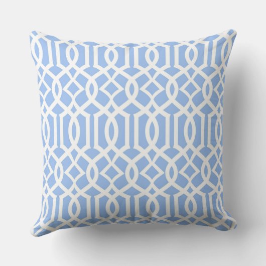 Bébé blanc bleu marocain Trellis Décor Coussin (Verso)