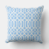 Bébé blanc bleu marocain Trellis Décor Coussin (Recto)