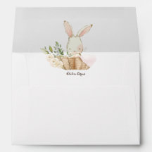 Bébé blanc Floral Faire-part de naissance
