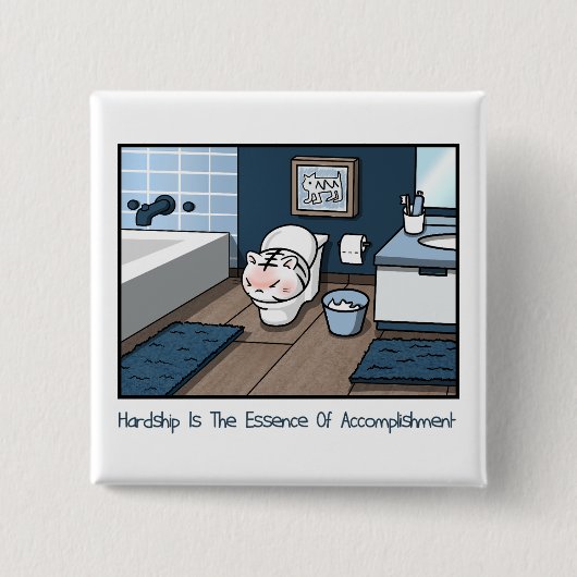 Bébé Blanc Tigre Hardship Badge Drôle Cartoon Chat (Devant)