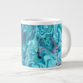 Bébé Bleu 2 Flux Bleu Acrylique Abstraite Mug (Devant droit)