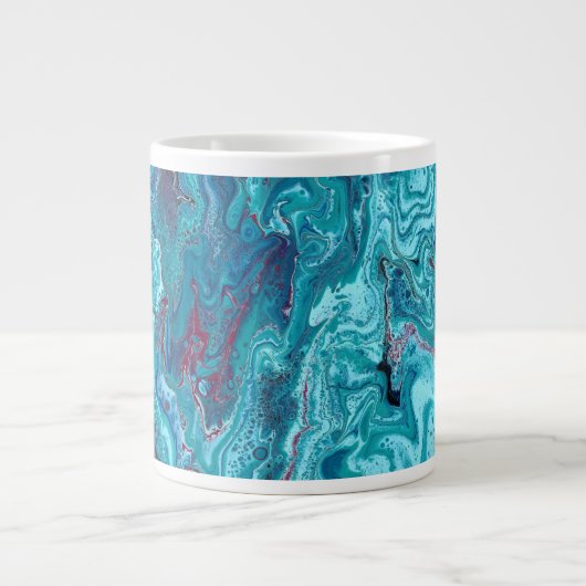 Bébé Bleu 2 Flux Bleu Acrylique Abstraite Mug (Devant)