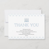 Bébé bleu à bord Carte de remerciements (Devant)