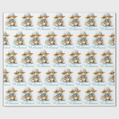 Bébé bleu Accueil Teddy Ours Cadeau Papier envelop (Plat)
