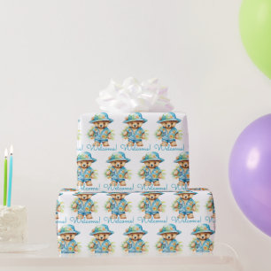 Bébé bleu Accueil Teddy Ours Cadeau Papier envelop