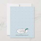 Bébé bleu animal mobile Baby shower Invitation (Dos)