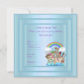 BÉBÉ BLEU ARK 1ER ANNIVERSAIRE INVITATION (Dos)