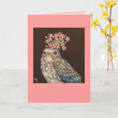 bébé bleu avec carte d'oignon sauvage (Fleur jaune)