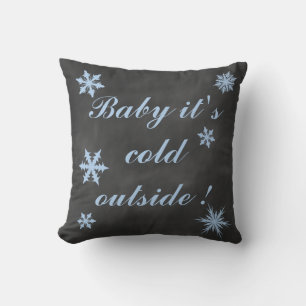 Bébé Bleu Bébé il Fait Froid Dehors Coussin