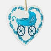 Bébé bleu Buggy Coeur ornement (Droite)