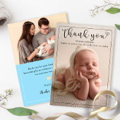 Bébé bleu clair garçon 2 Faire-part de naissance p