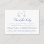 Bébé bleu clair livre mignon pour bébé carte de bo (Devant)