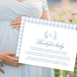 Bébé bleu clair livre mignon pour bébé carte de bo