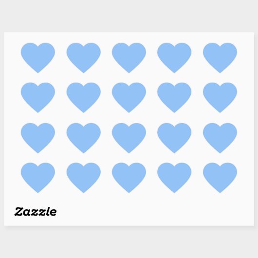 Bébé Bleu Coeur Sticker (Feuille)