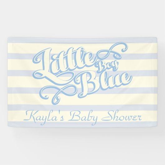 Bébé, bleu de Little Boy, bannière de baby shower (Horizontal)