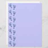 Bébé bleu Empreinte C'est un garçon ! Papier à let (Devant / Derrière)