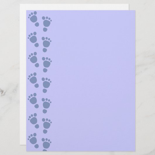 Bébé bleu Empreinte C'est un garçon ! Papier à let (Devant / Derrière)