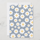 Bébé Bleu En Fleur Baby shower Invitation (Dos)