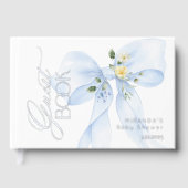 Bébé bleu en fleurs Baby shower fleur sauvage (Recto)