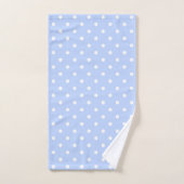 Bébé bleu et blanc à pois (Serviette à main)