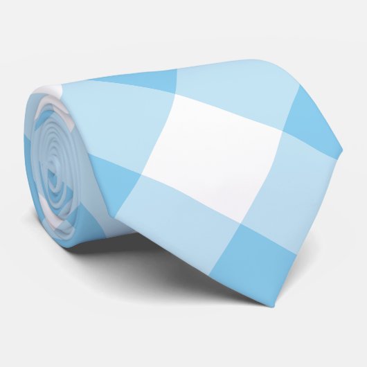 Bébé Bleu et Blanc Géant Diag. en vichy Cravate (Roulé)