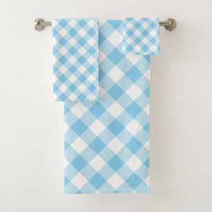 Bébé Bleu et Blanc Grand En vichy diagonale Chèque