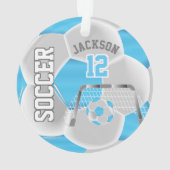 Bébé bleu et blanc Personnalisez ⚽ balle de footba (dos)