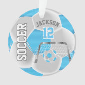 Bébé bleu et blanc Personnalisez ⚽ balle de footba (devant)