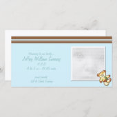 Bébé bleu Faire-part (Devant / Derrière)