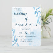 Bébé bleu Faire-part de mariage - Sky Invitation (Debout devant)
