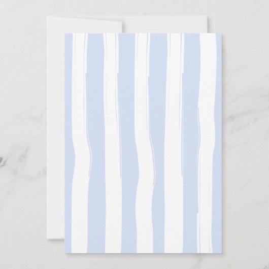 Bébé bleu fleurs douche Invitation (Dos)