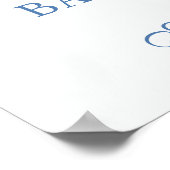 Bébé bleu garçon douche Affiche de bienvenue (Coin)