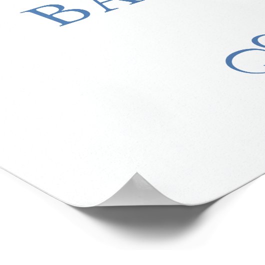 Bébé bleu garçon douche Affiche de bienvenue (Coin)