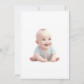 Bébé bleu garçon douche Invitation (Dos)