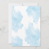 Bébé bleu garçon douche Invitation (Dos)