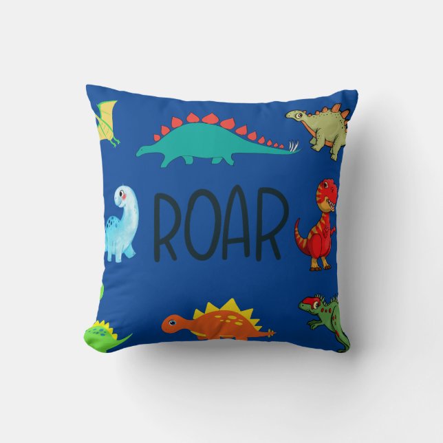Bébé Bleu Garçon Rouler Jeu Oreiller (Recto)