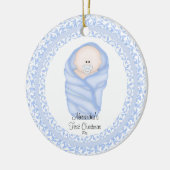Bébé bleu Le premier ornement de Noël du bébé (Gauche)