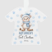 Bébé Bleu mignon 1er ours Brown de Noël du Garçon (devant)
