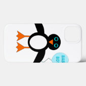 Bébé bleu mignon garçon coque ipad de pingouin (Verso (horizontal))
