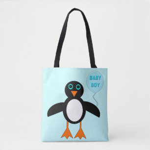 Bébé bleu mignon Sac fourre-tout de pingouin garço