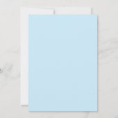 Bébé bleu minimaliste 16e anniversaire Invitation (Dos)