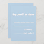 Bébé Bleu moderne Mariage carte boîtier (Devant / Derrière)