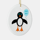 Bébé Bleu mou Boy Penguin Ornement (Droite)