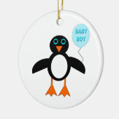 Bébé Bleu mou Boy Penguin Ornement (Gauche)