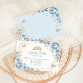 Bébé Bleu Or Floral Quinceanera Réponse