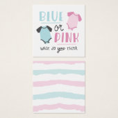 Bébé bleu ou rose Genre Révéler Fête Douche (Devant & derrière)