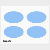 Bébé Bleu Ovale Sticker (Feuille)