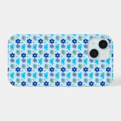 Bébé bleu Papillons et fleurs à motifs (Verso Horizontal)