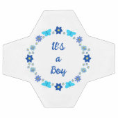 Bébé bleu Papillons et fleurs personnalisés (Plat)